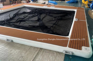 <span class=keywords><strong>Quai</strong></span> flottant en EVA personnalisé pour le lac piscine gonflable à plate-forme <span class=keywords><strong>de</strong></span> pêche flottante avec filet à vendre - Product Image 5