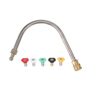 4000psi in acciaio inox ottone idropulitrice prolunga la spina di collegamento rapido asta curva da 1/4 pollici <span class=keywords><strong>per</strong></span> la <span class=keywords><strong>pulizia</strong></span> dell'auto - Product Image 1