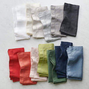 Serviette en coton biologique à ourlet festonné, multicolore, couleur personnalisée, linge de table, hôtel, mariages, fêtes, lin fait main, événements de restauration, vente en gros - Product Image 2