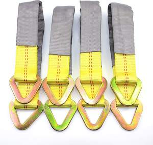 Sangle <span class=keywords><strong>d</strong></span>'essieu de <span class=keywords><strong>voiture</strong></span> robuste avec manchon de protection et anneaux <span class=keywords><strong>en</strong></span> <span class=keywords><strong>D</strong></span>, résistance à la rupture de 10000lb pour l'arrimage de véhicule de récupération tout-terrain - Product Image 2