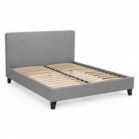 Cadre de lit gris contemporain avec tête de lit en tissu pour l'ameublement de chambre à coucher – Fournisseur mondial pour les ventes B2B et B2C