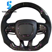 Volant en fibre de carbone véritable forgée avec LED pour Dodge Charger Sxt SRT Rt Challenger Scat Pack Durango Ram 1500 Charger Hellcat