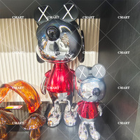 Prix d'usine : Figurine Snoopy en résine, style lunettes de soleil, pour décoration intérieure (maison, bureau), finition chromée, modèle de sculpture artistique peint à la main