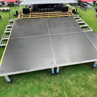 Scène et plateforme télescopiques en aluminium pour événements et concerts, portables et pliables, charge maximale 1653 lbs (750 kg)