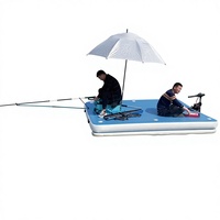 Nouvelle plateforme flottante gonflable de style bateau de pêche, plateforme flottante en PVC épaissi et écologique 001