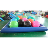 Bâche en PVC durable boules de jeux interactifs gonflables de diamètre 1.5m, ballons gonflables verts pour les activités de plein air