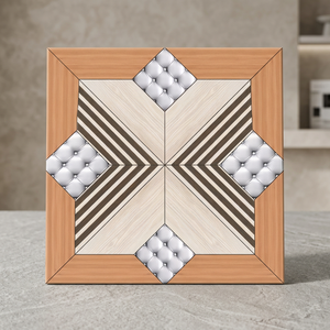 Carreaux de sol en céramique noirs brillants 400x400mm, en porcelaine émaillée vitrifiée, pour salon, design intérieur de la maison - Product Image 4