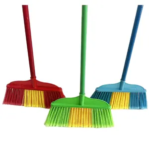 Less than 1 dollar product 120cm length wood handle cleaning plastic broom for household cleaning Tools