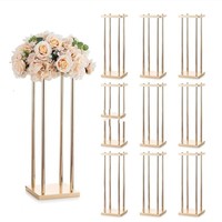 Panneau de signalisation géométrique doré pour mariage, accessoires de décoration et de mise en scène de mariage, support floral en fer forgé