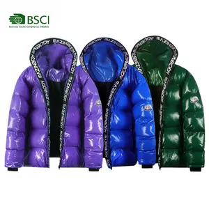 Winter Down Coat Hoodie Puffer Men Clothing Jacket Streetwear Printing Webbing Thickening Bubble Coats Men's Jacket