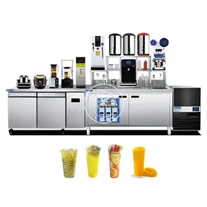 Design Online refrigerato tavolo da lavoro per tè al latte Bar bancone della caffetteria con attrezzatura per bevande personalizzate