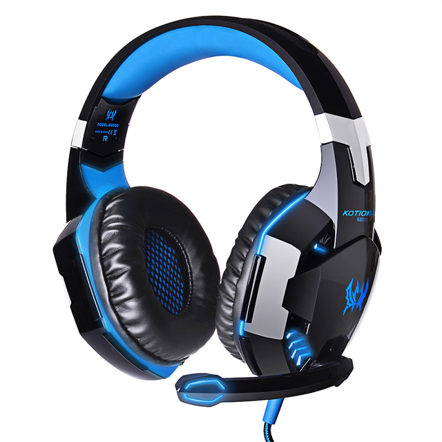 Deep Bass Stereo Kotion G2000 G4000 G9000 Headphone Gaming Headset With Mic LED Light Earphone Headphones Games for Gamers