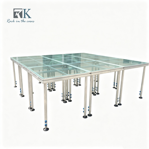 Scène transparente à prix d'usine, scène extérieure, scène portable pour événements, plateforme de scène portable avec surface en verre - Product Image 1