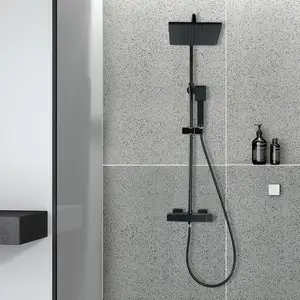 Robinet de douche exposé pour salle de bains européenne mitigeur robinet de bain pour salle de bains ensemble de colonne de douche thermostatique