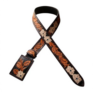 Ceinture pour enfants en cuir de vache véritable faite à la main, avec boucle à ardillon carrée en acier, style vintage, écologique, imperméable, haute résistance, largeur 3,8 cm - Product Image 2