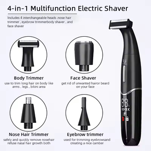 Kit de Aseo Masculino 4 en 1 Recargable Tipo-C, Recortadora de Vello Corporal Impermeable e Indolora para Cara, Cejas, Axilas y Piernas - Product Image 4