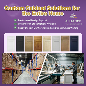 White Shaker Style Kitchen Cabinets Set | Custom Affordable Kitchen Cabinets For American Builders | White Oak Shaker Cabinet - Product Image 6