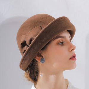 Sombrero de Lana con Lazo de Flores Estilo <span class=keywords><strong>Cala</strong></span> para Mujer, Otoño-Invierno, Casual, Personalizable, Modelo SH-1038 - Product Image 5