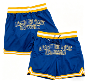 Retro bedrukte ademende zomerbasketbalshorts Throwback Vintage Mesh Team Uniform Street Fashion - Product Image 1