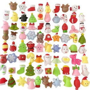 Juguetes blandos de mochi navideños con personajes variados y adorables, juguetes para apretar para niños, recuerdos de fiestas navideñas, rellenos para calcetines navideños - Product Image 2