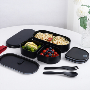 Lonchera Lekfre de Plástico PP Negra de Una Sola Capa para Adultos, Apta para Calentar, Hermética, Duradera, Ecológica, Apta para <span class=keywords><strong>Microondas</strong></span>, Fácil de <span class=keywords><strong>Limpiar</strong></span> - Product Image 3