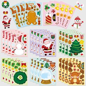 Adorables autocollants de Noël pour enfants : Père Noël, Bonhomme en pain d'épices, Renne – Lot d'autocollants festifs pour récompenses, emballage cadeau et faveurs de fête - Product Image 2