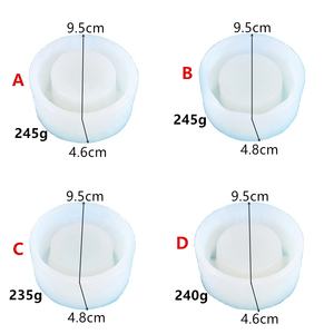 ตาชั่งปลาทรงกระบอกทำจากเรซิน Diy,ตาชั่งเพชรพื้นผิวบัวกระถางปลูกพืชอวบน้ำแม่พิมพ์ที่เขี่ยบุหรี่ถ้วยเทียนหอม4ชิ้น - Product Image 2