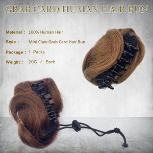 20g de cheveux humains Grab Card Hair Bun Clip en boucles Chignon - Product Image 4