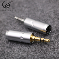 Prise mâle stéréo audiophile 3,5 mm, connecteur audio premium en cuivre pur plaqué rhodium pour mise à niveau de câble de casque professionnel
