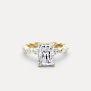 Anillo de Compromiso de Diamante Cultivado en Laboratorio de la Mejor Calidad, Anillo de Oro de 18K con Corte Redondo para Propuesta de Matrimonio y Uso en Bodas, en Venta - Product Image 4
