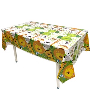 Jungle Animals Woodland Party Decorations Kids Birthday Baby Shower <strong>Paper</strong> Plate Set Cutlery Cups Napkins Tablecloth <strong>Table</strong> <strong>Cover</strong> - Product Image 3