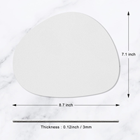 Tapis de souris rond en caoutchouc antidérapant blanc, résistant à l'eau, accessoire informatique pour la maison, le bureau et les voyages, en stock