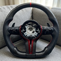 Volant de voiture en fibre de carbone rouge adapté aux BMW F30 F10 F15 F36 F20 F22 F25 F32 M3 M4 M5 X5 E46 E60 E70 E90 E91 E92