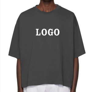 T-shirts amples décontractés 100 % coton de haute qualité, coupe oversize, épais et vierges pour hommes – Vente en gros - Product Image 2