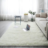Tapis en fausse fourrure rose super longs et moelleux pour salon, tapis shaggy