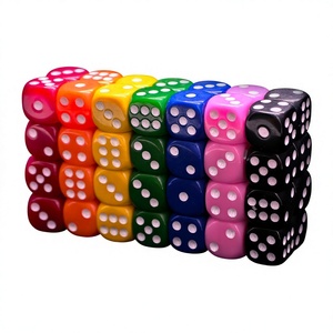 Ensemble de dés en acrylique colorés de 16 mm |   Dés à coins arrondis D6, écologiques et durables, certifiés sûrs pour les jeux de société et les mathématiques - Product Image 3