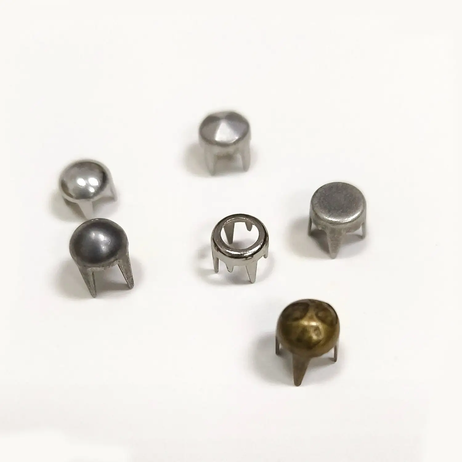 6Mm Vier Klauw Klinknagels Ronde Spike Studs Diy Accessoires Holle Klinknagels Voor Kleding Schoenen Tassen Riem Punk 5 Tassen Custom Cm Close-End