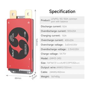Daly <span class=keywords><strong>BMS</strong></span> LifePO4 15S <span class=keywords><strong>48V</strong></span> <span class=keywords><strong>150A</strong></span> para Almacenamiento de Energía en Vehículos Recreativos, Batería de Litio 18650, <span class=keywords><strong>BMS</strong></span> 15S LifePO4, Placa 3.2V LFP <span class=keywords><strong>BMS</strong></span> <span class=keywords><strong>48V</strong></span> Daly - Product Image 2