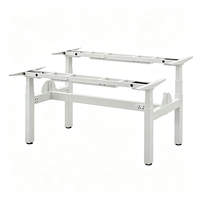 Base de bureau électrique ergonomique à double moteur réglable en hauteur pour bureau double, poste de travail partagé pour bureau à domicile