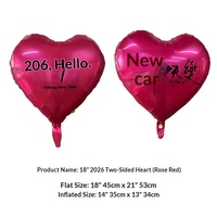 Ballon de confession de 18 pouces pour la fête du Nouvel An, la Saint-Valentin et les mariages - Nouveauté Xiaohongshu MX-love 2026