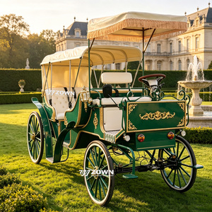 Charrette à chevaux personnalisable ZOWN à 4 roues avec auvent et sièges confortables pour projets touristiques de parcs et de stations balnéaires - Product Image 1