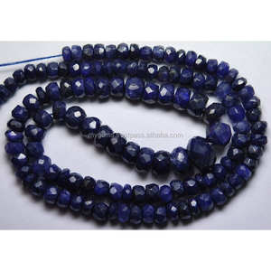 Cuentas de zafiro teñido de corindón natural de primera calidad, grandes y facetadas, para la fabricación de joyería a precio de mayoreo para mujeres y hombres. - Product Image 3