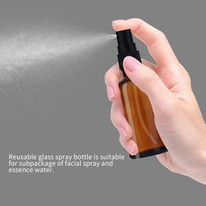 Bottiglie Spray in <span class=keywords><strong>Vetro</strong></span> Ambrato da 4oz a Prezzo di Fabbrica, Bottiglie Marrone Scuro con Nebulizzatore per Cosmetici, Tonici e Liquidi Medicinali - Product Image 3