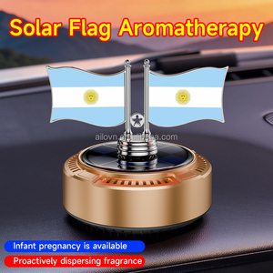 Ambientador Solar para Coche de Aleación, Lujo Moderno, Accesorio para Salpicadero, Perfume, Adorno de Bandera, Tendencia 2026 - Product Image 4