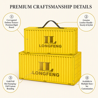 Kotak Hadiah Bergelombang dari Kertas Kualitas Tinggi dengan Warna Kustom, Lapisan UV & Laminasi Matt, Pegangan Kulit Oranye yang Unik