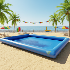 Piscine gonflable géante à haut débit et entretien facile, composant de parc aquatique mobile, piscine aquatique gonflable - Product Image 1