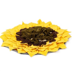 Luxury Sunflower Design Polar Fleece Pet Bed <b>Mat</b> Modern Style Snuffle <b>Mat</b> for Dogs and <b>Cats</b> Soft Premium Feeding Bed for Pets - Product Image 1