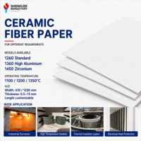 Papier en Fibre Céramique de Haute Qualité 1260 ° Papier d'isolation thermique mince et flexible, fourniture directe d'usine pour l'étanchéité des joints de four