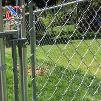 Malla de Alambre Galvanizado de 8 pies x 6 pies con Postes, Rollo de Malla de Alambre de Acero Tipo Ciclón para Cercas Agrícolas