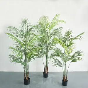 Vente en gros simulation plante verte bonsaï arbre artificiel plante de palmier en pot